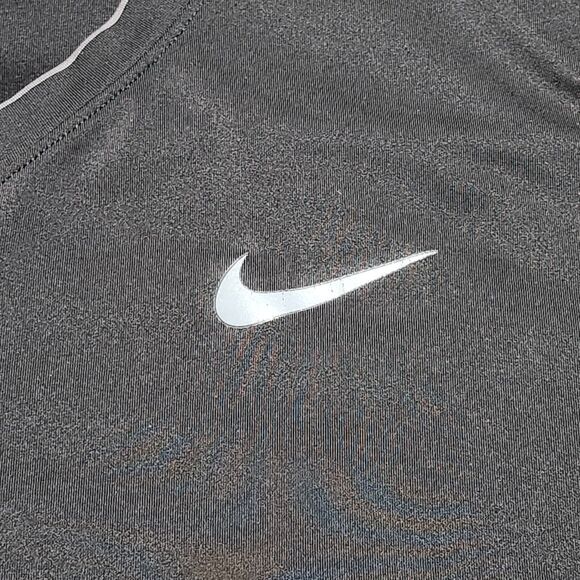 Nike Pro Team Shirt Fit Dry Mens Large Black Short Sleeve Compression Activewear - Picture 5 of 9